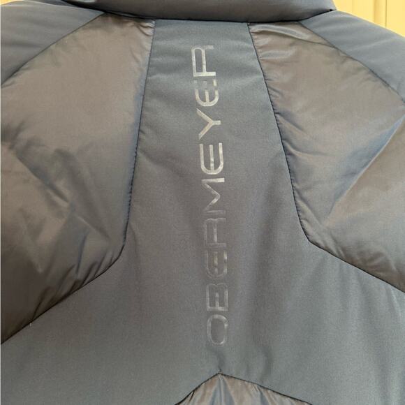 Obermeyer Women’s Ion Stretch Blue Puffer Jacket Size Large Down Goose Insulated - Picture 4 of 11